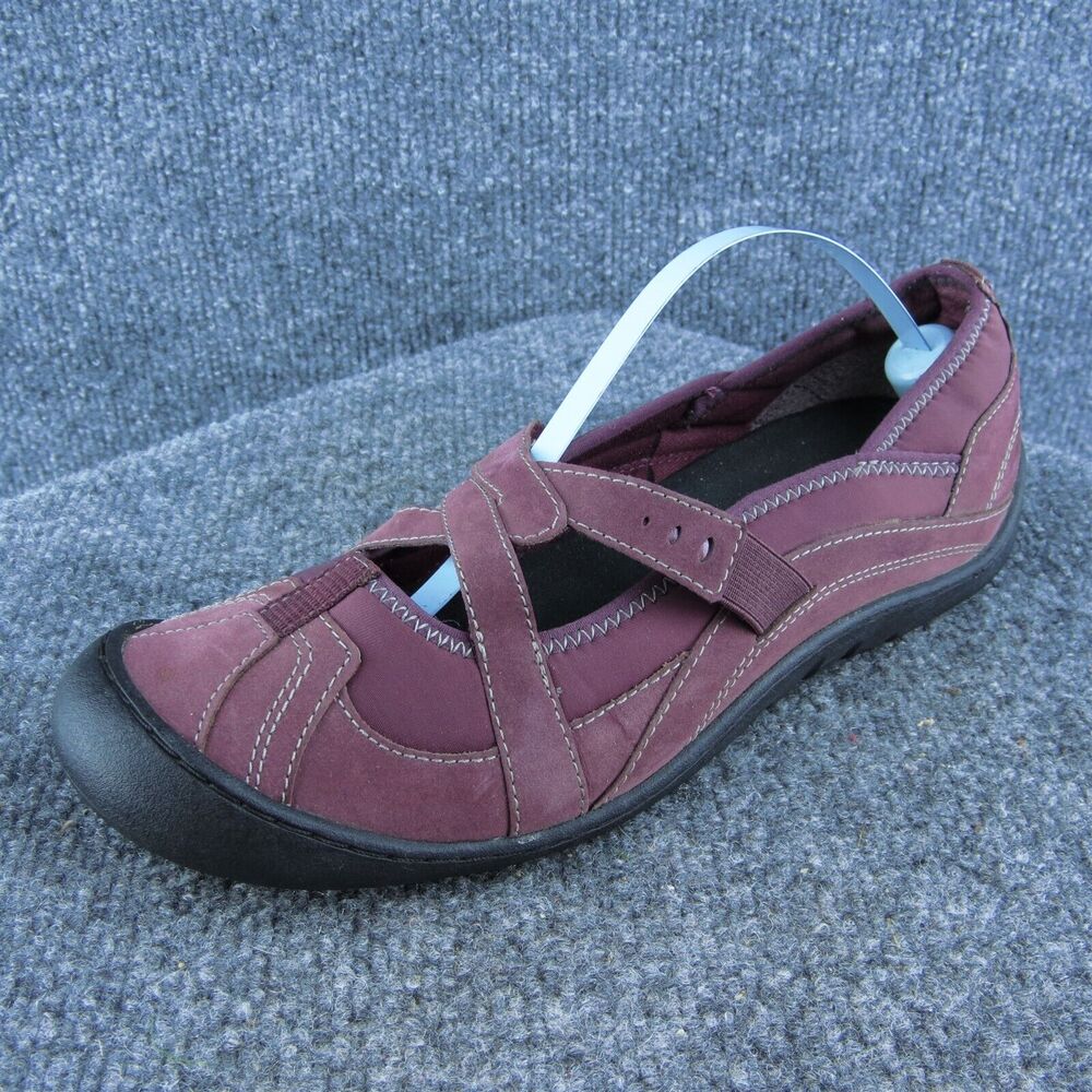 Clarks Bendables Women Flat Shoes Magenta Leather Slip On Size 7.5 Medium